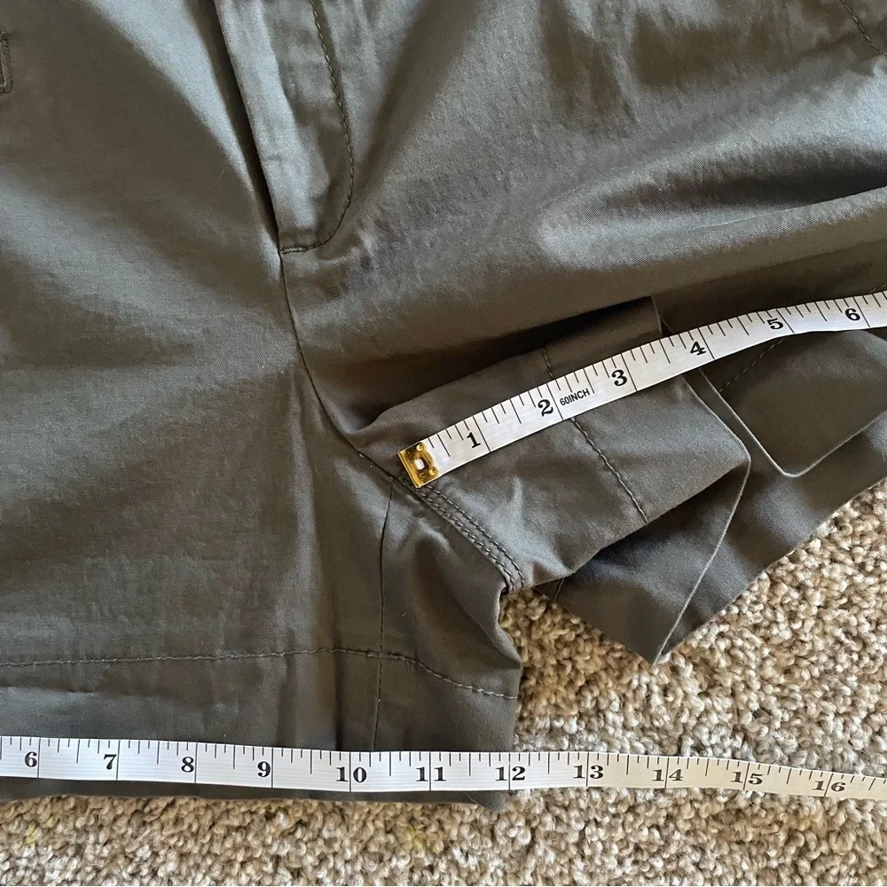 Vintage y2k Banana Republic Stretch Martin Fit Short Shorts Women’s 8 Gray Moto - Picture 11 of 13